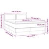 vidaXL Boxspringbett mit Matratze & LED Schwarz 140x200 cm Samt