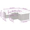 vidaXL 9-tlg. Garten-Sofagarnitur mit Kissen Beige Poly Rattan