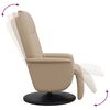 vidaXL Massagesessel mit Fu&szlig;teil Cappuccino-Braun Kunstleder