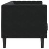 vidaXL Chesterfield-Sofa mit Nackenrollen 3-Sitzer Schwarz Samt