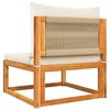 vidaXL 4-tlg. Gartensofa-Set mit Kissen Holz Akazie & Seil