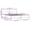 vidaXL Bettgestell Sonoma-Eiche 120x190 cm Holzwerkstoff und Metall