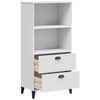 vidaXL B&uuml;cherschrank VIKEN Wei&szlig; 60x35x123 cm Holzwerkstoff