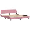 vidaXL Bettgestell ohne Matratze "Hanko" Rosa 180x200 cm Samt