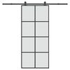 vidaXL Schiebet&uuml;r mit Beschlag 90x205 cm ESG-Glas & Aluminium