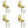 vidaXL Flechtzaunhalter 4 Stk. L-Form Verzinktes Metall