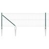 vidaXL Euro-Zaun mit Stacheln 10 x 0,4 m PVC-beschichteter Stahl Gr&uuml;n