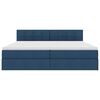 vidaXL Aufbewahrungsbett mit Matratze Blau 200 x 200 cm Holzwerkstoff