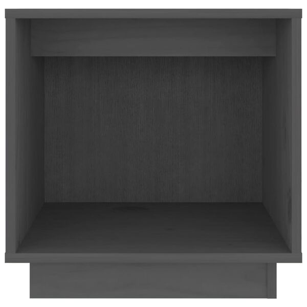 vidaXL Nachttisch Grau 40x30x40 cm Massivholz Kiefer