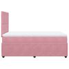 vidaXL Boxspringbett mit Matratze Rosa 120x190 cm Samt