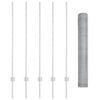 vidaXL Zaun mit Pfosten Silber 1,2 x 10 m Stahl