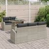 vidaXL Gartensofa-set mit Kissen 6 pcs Hellgrau Poly Rattan