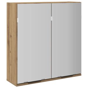 vidaXL Bad-Spiegelschrank Artisan-Eiche 64x20x66,5 cm Holzwerkstoff