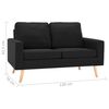 vidaXL 2-Sitzer-Sofa Schwarz Stoff