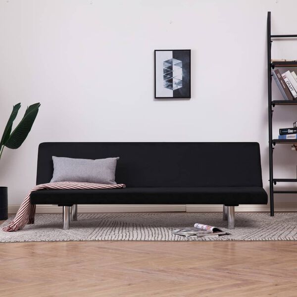 vidaXL Schlafsofa Schwarz Polyester