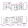 vidaXL 11-tlg. K&uuml;chenschrank-Set Kalmar R&auml;uchereiche Holzwerkstoff