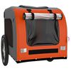 vidaXL Fahrradanh&auml;nger Hunde Orange und Grau Oxford-Gewebe & Eisen
