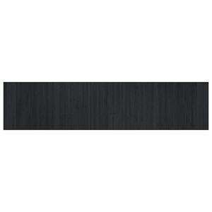 vidaXL Teppich Rechteckig Schwarz 70x300 cm Bambus