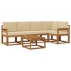 vidaXL Outdoor-Sofagarnitur 6 stk. Natur und Beige