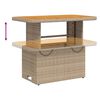 vidaXL 2-tlg. Garten-Sofagarnitur mit Kissen Beige Poly Rattan