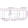 vidaXL TV-Schrank Weiß 100x31,5x35 cm Holzwerkstoff