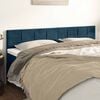 vidaXL Kopfteile 2 Stk. Dunkelblau 90x5x78/88 cm Samt