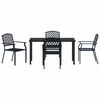 vidaXL Garten Essgruppe 5 pcs Anthrazit Pulverbeschichteter Stahl