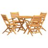 vidaXL 5-tlg. Garten-Essgruppe Massivholz Teak