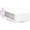vidaXL Bettgestell mit Matratze Dunkelgrau 120 x 200 cm Stoff