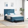 vidaXL Boxspringbett mit Matratze Dunkelblau 140 x 190 cm Samt