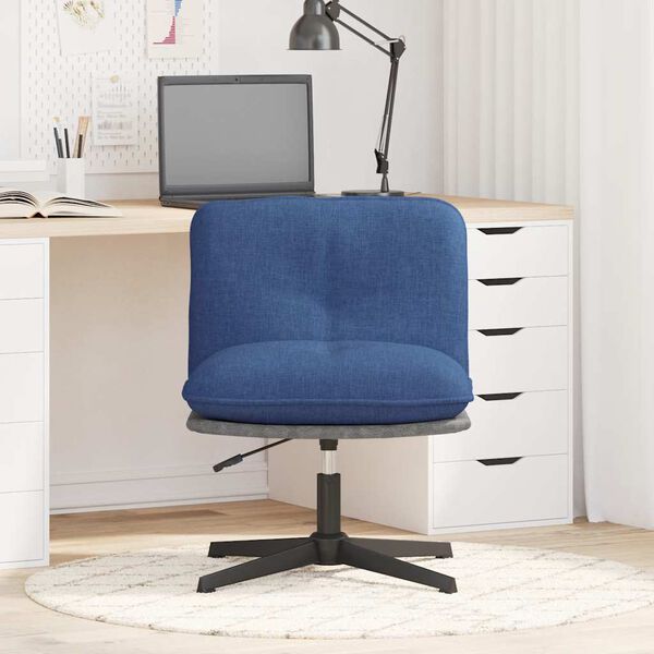 vidaXL B&uuml;rostuhl Drehbar Blau Stoff