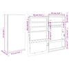 vidaXL Spiegel-Schmuckschrank mit LED-Beleuchtung Wandmontage