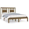 vidaXL Massivholzbett Honigbraun 135x190 cm