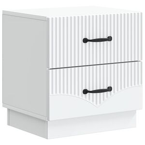 vidaXL Nachttisch Wei&szlig; 43 x 34,5 x 44,5 cm Holzwerkstoff