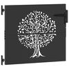 vidaXL Gartentor 85x100 cm Cortenstahl Baum-Design