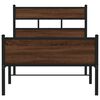 vidaXL Bettgestell ohne Matratze Braun Eiche 100x200 cm Holzwerkstoff