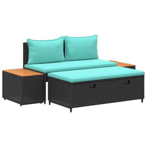 vidaXL Outdoor-Sofagarnitur 4 -Seater 4 stk. 55 x 30 x 39 cm