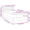 vidaXL Boxspringbett mit Matratze Dunkelblau 90x220 cm Samt