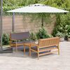vidaXL Gartensofa-set 3 pcs Braun 120 x 65,5 x 79 cm Massivholz Akazie