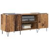 vidaXL Schallplattenschrank mit Regal mit T&uuml;r Altholz 121 x 38 x 48 cm