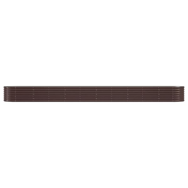 vidaXL Hochbeet Verzinkter Stahl 440x80x36 cm Braun