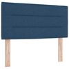 vidaXL Boxspringbett mit Matratze mit Kopfteil Blau 80 x 200 cm Stoff