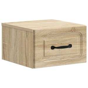 vidaXL Wandmontierter Nachttisch Sonoma-Eiche 34,5 x 33 x 20 cm