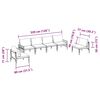 vidaXL Gartensofa-set mit Kissen 6 pcs Schwarz Stahl
