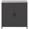 vidaXL K&uuml;chenaufbewahrung mit Regal Schwarz 60 x 50 x 92 cm Stahl