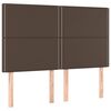 vidaXL LED Kopfteil Braun 144x5x118/128 cm Kunstleder