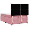 vidaXL Boxspringbett mit Matratze Rosa 140x200 cm Samt
