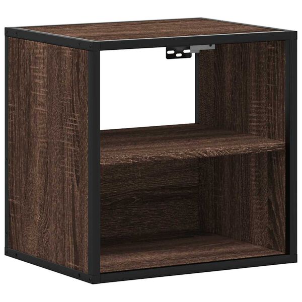 vidaXL Wand-Nachttisch Braun Eichen-Optik 40x31x39,5 cm