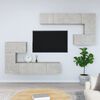vidaXL TV-Wandschrank Betongrau Holzwerkstoff