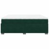 vidaXL Boxspringbett mit Matratze Dunkelgr&uuml;n 200x200 cm Samt